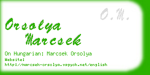 orsolya marcsek business card